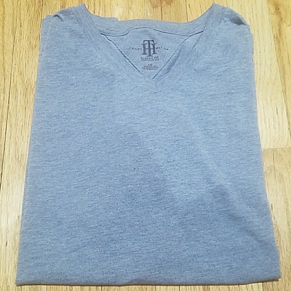 Tommy Hilfiger Short Sleeve V-neck Blue - Picture 1 of 5